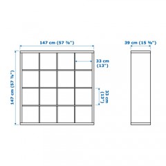 KALLAX卡莱克搁架单元147*147cm书架隔断书柜储物柜