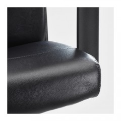 米博格 转椅 黑色 皮革电脑椅职员椅办公椅文员椅