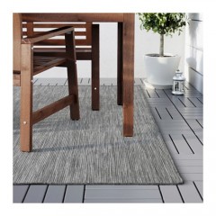 胡德 平织地毯 室内/户外 灰色, 黑色