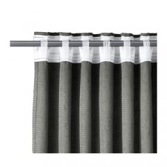 维柯娃 窗帘附系带2幅 灰色