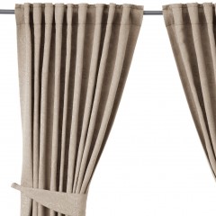 维柯娃 窗帘附系带2幅 灰色