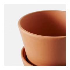 英格法拉装饰用花盆和盆托 户外室内赤陶土陶花盆