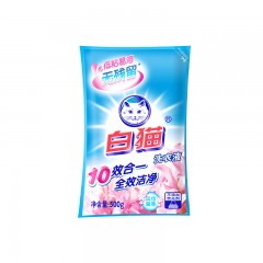 白猫500g*3无磷洗衣液风信馨香 袋装 10效合一全效洁净立漂净