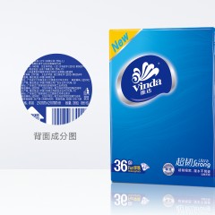 维达 超韧手帕纸4层8张36包卫生纸巾 可湿水面巾纸