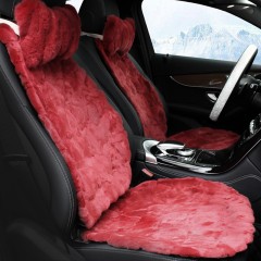 国产 冬季汽车座垫保暖短毛绒高档獭兔毛小蛮腰车坐垫通用型汽车坐垫女