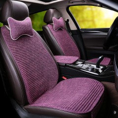 国产 夏季小蛮腰汽车坐垫四季通用荞麦壳透气仿亚麻单片座垫