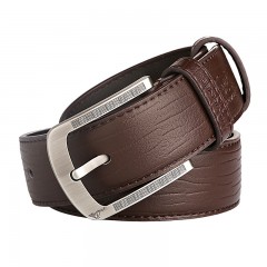 七匹狼 男士针扣皮带 啡色牛皮带 腰带 裤带7A127235000