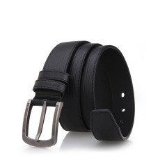 七匹狼 男士针扣皮带黑色 牛皮带 腰带 裤带7A127234000