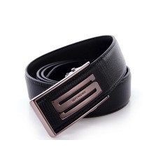 七匹狼 男士内穿自动扣黑色牛皮皮带 高档真皮 男腰带7A319159000