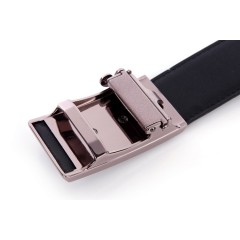 七匹狼 男士内穿自动扣黑色牛皮皮带 高档真皮 男腰带7A319159000