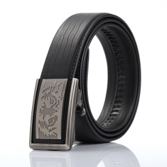 七匹狼 男士内穿自动扣真皮皮带 男式牛皮腰带7A1106800