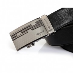 七匹狼 男士自动扣头层牛皮皮带 男式真皮腰带 皮裤带7A513133000