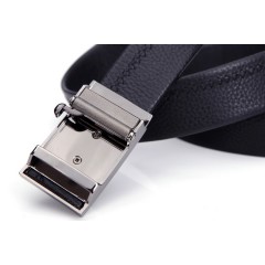 七匹狼 皮带男士真皮头层牛皮内穿式自动扣商务青腰带7A319497000