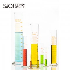 思齐 玻璃量筒 量筒 耐高温高硼硅玻璃材质5ml10ml25ml50ml100ml250ml500ml1000ml量杯多规格
