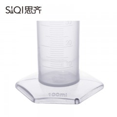 思齐 塑料量筒 直型量杯 化学实验仪器 带刻度 100ml