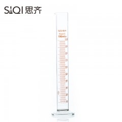 思齐 玻璃量筒 量筒量桶 耐高温玻璃材质 实验器材 100ml