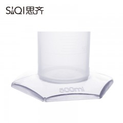 思齐 塑料量筒 实验器材 化学实验室用 带刻度 半透明 便携 500ml