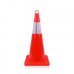 国产 30cm PVC路锥橡胶反光路锥圆锥路障锥雪糕桶/筒压不坏交通安全锥