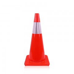 国产 30cm PVC路锥橡胶反光路锥圆锥路障锥雪糕桶/筒压不坏交通安全锥