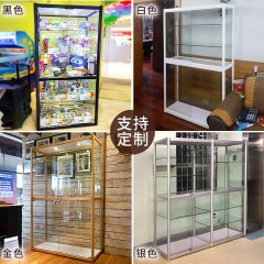 国产 手办展示柜礼品玩具货架防尘家用透明玻璃陈列柜乐高动漫模型展柜