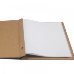 国产 空白素牛皮纸面相册20张A4插页式影集 证书收集册活页本