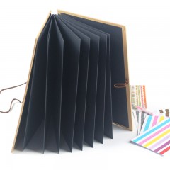 国产 复古diy手工影集 A4粘贴式牛皮纸折页相册本 创意礼品