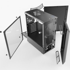 追风者 P300 RGB钢化玻璃侧透水冷电脑主机箱 台式机家用