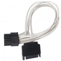 国产 SATA母头转接显卡6+2 镀银线 20cm sata转接显卡8pin线