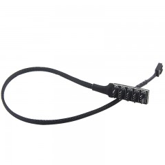 国产 机箱风扇集线器 5位4pin PWM多功能智能调速 FAN HUB支持多路30cm