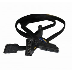 国产 7+15pin 连体母头 转双大4pin+7pin sata数据线 包黑网 60cm