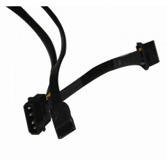 国产 7+15pin 连体母头 转双大4pin+7pin sata数据线 包黑网 60cm