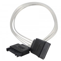 国产 镀银线 sata供电延长线 sata公头转接母头延长线 30cm