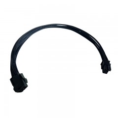国产 显卡 附助供电 6pin延长线20CM 黑色 单线包网 PCI-E 6PIN
