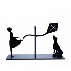 KALA 创意书立支架动漫学生书夹复古简约书靠桌面办公可伸缩铁书挡书板