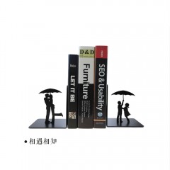 KALA 书立支架创意桌面办公雨中情书挡书板可伸缩学生书夹复古简约书靠