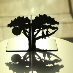 KALA 书立支架创意怦然心动书靠学生书挡书板桌面办公简约铁艺伸缩书夹