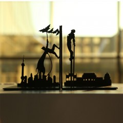 KALA 创意学生书夹可爱简约书靠动漫书挡书板桌面办公可伸缩铁书立支架