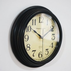 国产 10英寸创意挂钟欧式简约时钟卧室客厅静音钟表美式复古圆形石英钟
