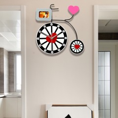 国产 儿童家用田园创意艺术静音钟表时尚电子挂表卡通个性挂钟装饰时钟