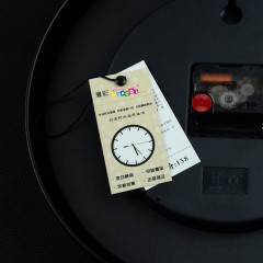 国产 创意简约韩式抽象紫色花纹客厅石英钟静音挂钟挂表欧式钟表12