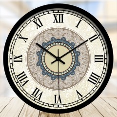 国产 卧室装饰静音钟石英钟罗马复古欧式巴洛克挂钟酒店钟表149