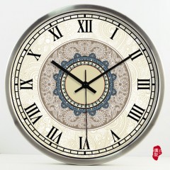 国产 卧室装饰静音钟石英钟罗马复古欧式巴洛克挂钟酒店钟表149