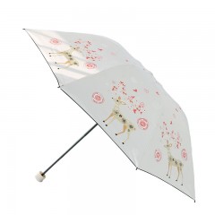 国产 三折雨伞折叠晴雨两用 小清新三折伞防晒放紫外线伞