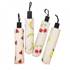 国产 雨伞三折叠 晴雨防晒黑胶遮阳伞太阳伞柠檬香蕉