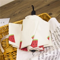 国产 雨伞三折叠 晴雨防晒黑胶遮阳伞太阳伞柠檬香蕉