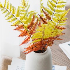 国产 赫本家软装锯叶束秋色美式北欧假花仿真叶子蕨类绿植装饰软装家居