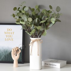 国产 家居装饰品北欧干花仿真花瓶插花艺白色陶瓷套装客厅简约摆件