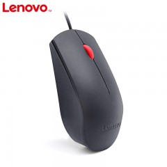 联想 有线鼠标台式机笔记本办公通用红点USB大鼠标 EMS-537A