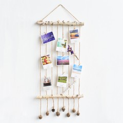 国产 北欧创意麻绳夹子相片照片墙餐厅客厅民宿舍墙面装饰品文艺壁饰挂