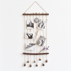 国产 北欧创意麻绳夹子相片照片墙餐厅客厅民宿舍墙面装饰品文艺壁饰挂